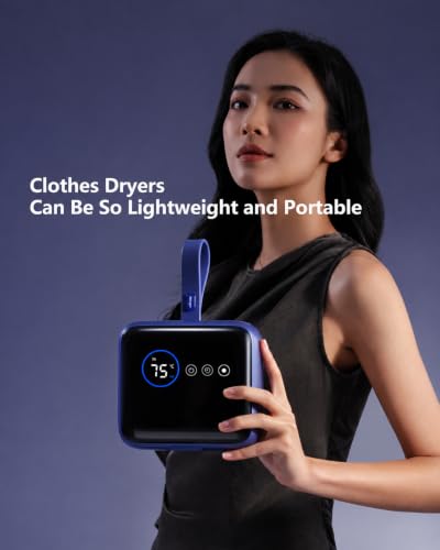 Nesugar Portable Clothes Dryer Travel Dryer 600W Sapphire Blue Worldwide Voltage