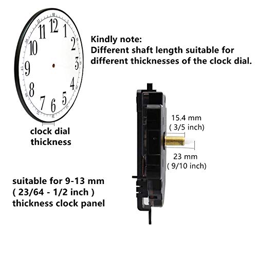 TIKROUND 12888 Pendulum Step Movement 9/10 Inch Shaft Replacement for Clocks