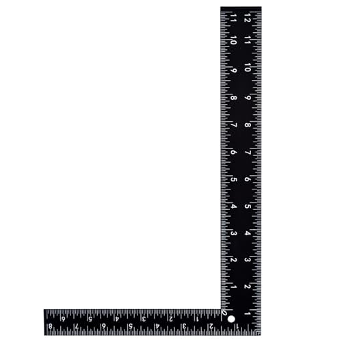 Professional 8x12 Inch Carpenter Square - Heavy-Duty Carbon Steel