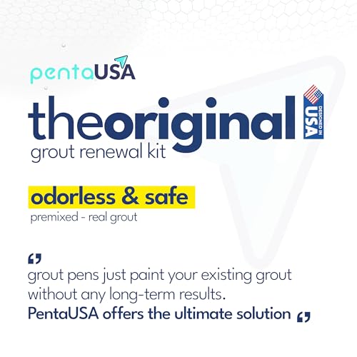 PentaUSA Premixed Tile Grout Repair - Indoor White 8.8oz/250g