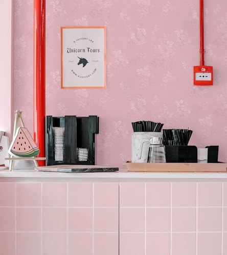 Lativo Pink Silk Embossed Peel and Stick Wallpaper - 17.7 x 118 Inches