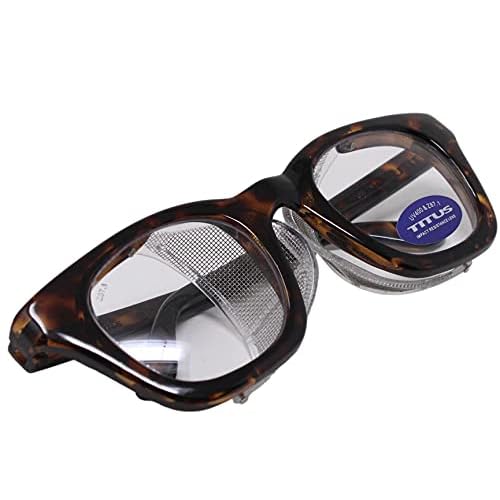 TITUS G12 Retro Style Safety Glasses Soft Folding Stainless Steel Mesh OR Color Matched Side Shield