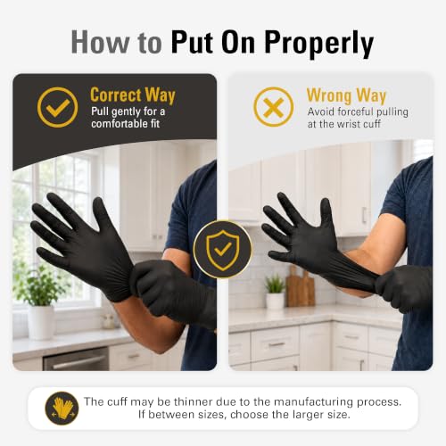 SWIFTLITE Large Disposable Vinyl Food-Grade Gloves Latex-Free - 100 Pack