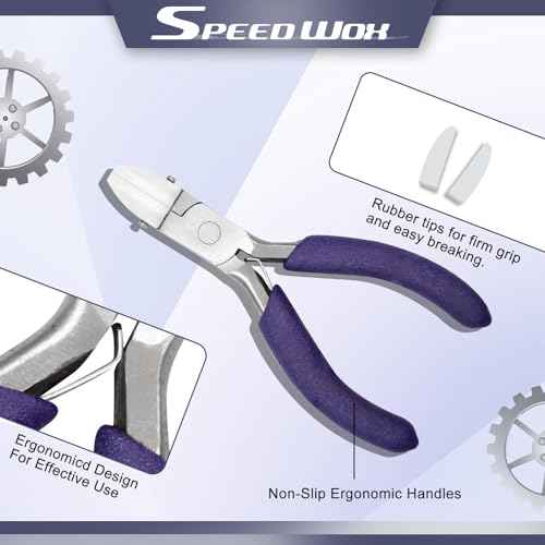 SPEEDWOX 3.5 Inches Flat Nose Plier Nylon Jaw Pliers with a Pair of Replacement Nylon Jaws and a Screwdriver Wire Wrapping Tool Jewelry Making Tool Mini Wire Straightener Wire Bending Jig