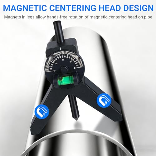 Magnetic Center Finder, Y-Shape Pipefitter, Protractor, 3-Piece