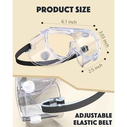Qbily Anti-fog Safety Goggles,Adjustable Lab Goggles£¬Lightweight Science Goggles