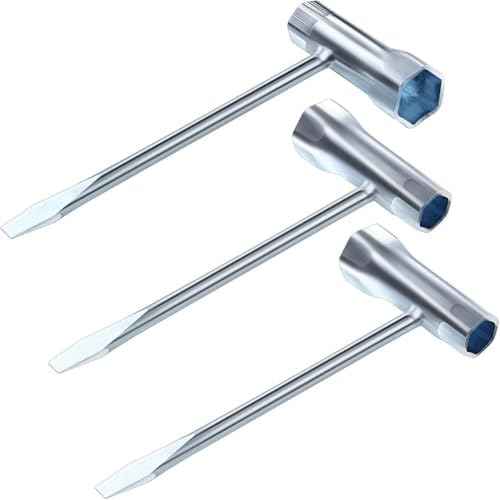 3-Pack Chainsaw Scrench Tool 13x19mm Combination Wrench & Screwdriver Universal Replacement for Stihl Chainsaw Maintenance Durable T-Handle Design