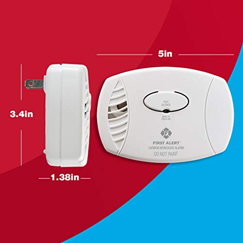 First Alert CO606 Plug-in Carbon Monoxide Detector with Battery Backup - 1-Pack, White