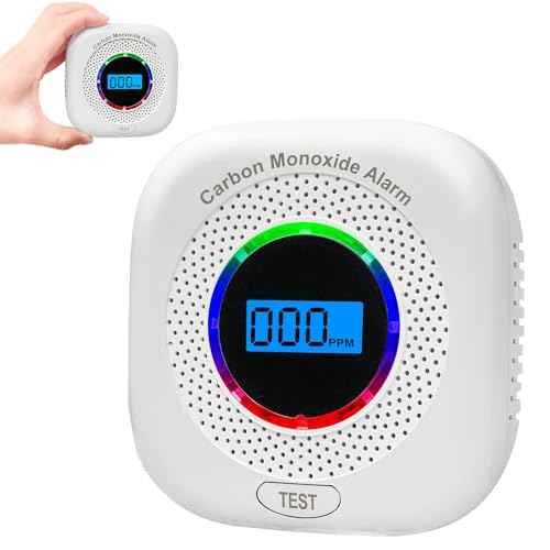 Carbon Monoxide Detectors,Carbon Monoxide Alarm/Monitor Battery Operated with Light&Digital LCD Display, Portable Traval CO Detector Alarm for Home,Bedroom,Office,RV,Warehouse