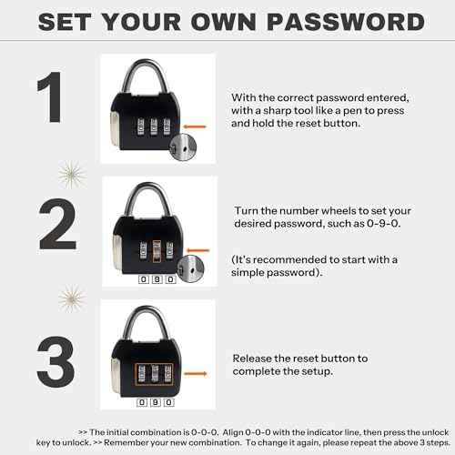 Small Combination Lock, 3 Digit Combination Padlock, Travel Luggage Locks, Combo Lock with Code for Suitcase, Mini Locker, Bag, Tool Box, Backpack Zipper (Black+Black, 2-Pack)