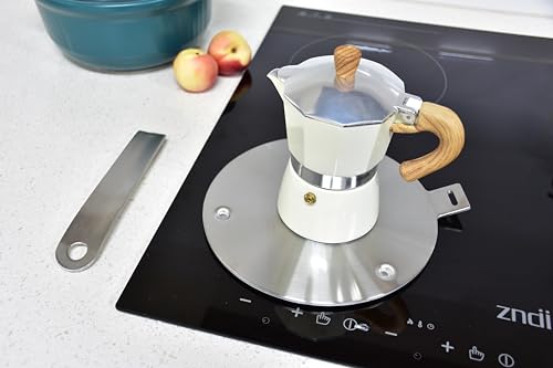 7.5 inch Heat Diffuser Stainless Steel Induction Adapter with Concave Points - Fits Gas & Induction Cooktops