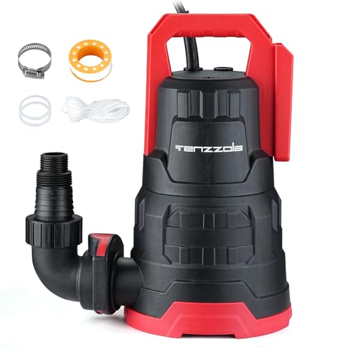 Tenzzola 1 HP Submersible Utility Water Pump for Pool Basement Garden Drainage