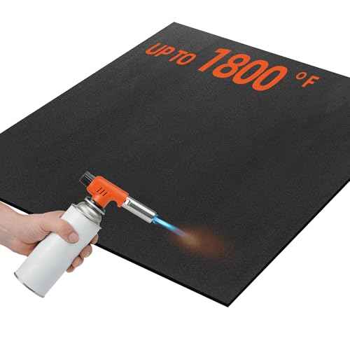 Carbon Felt Fireproof Welding Blanket, Heat Resistant Up to 1800¡ÆF, 12 * 12 in Flame Retardant Fabric Carbon Felt for Stove Wick, Heat Shield for Soldering, Firepit, Smoker, Black