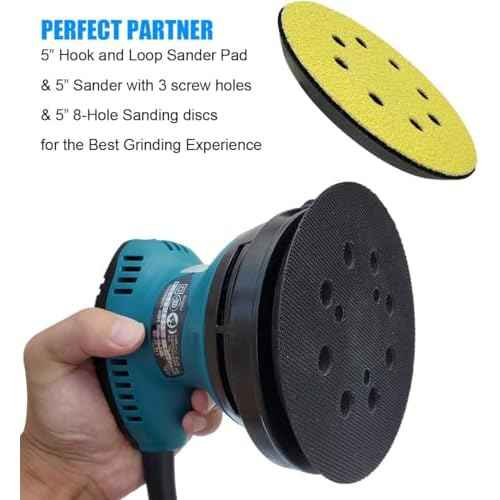 Replacement Sander Pad for Makita 743081-8, 743051-7 - Fit BO5041/K, BO5010/K, BO5030/K, BO5031/K, XOB01Z Random Orbital Sanders - Standard 5" Hook and Loop Sander Pad