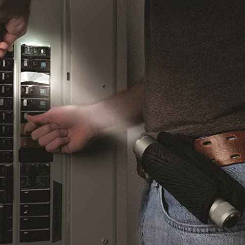 Nite Ize Lite Holster Stretch, Expandable, Secure Flashlight Holder With Belt Clip, Universal Sizing,N00874-BRK,Black