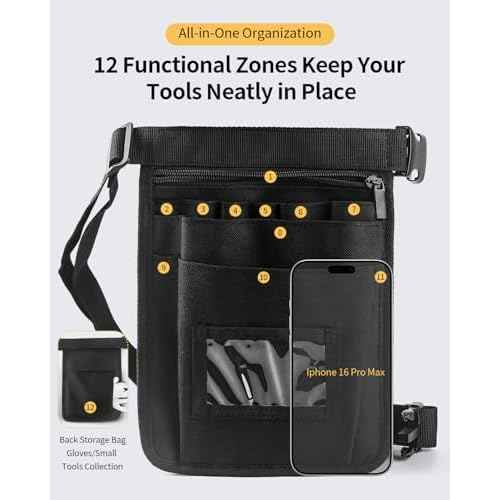 Small Server Apron ? Waitress Apron with Pockets, Adjustable Belt Utility Waist Bag for Restaurant, Caf?, Catering