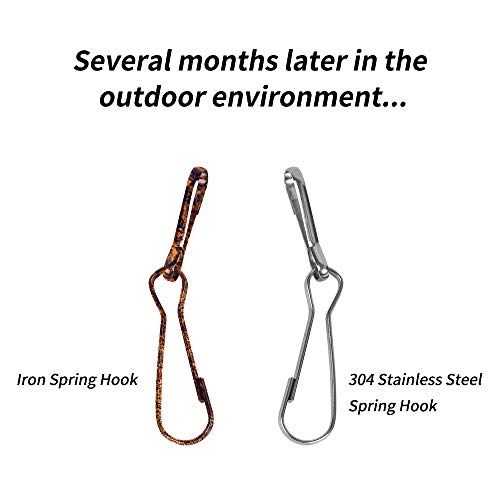 80 Pack Stainless Steel Spring Hooks 1.26 Inch Rust-Proof Lanyard Clips for Keychains, ID Cards, DIY