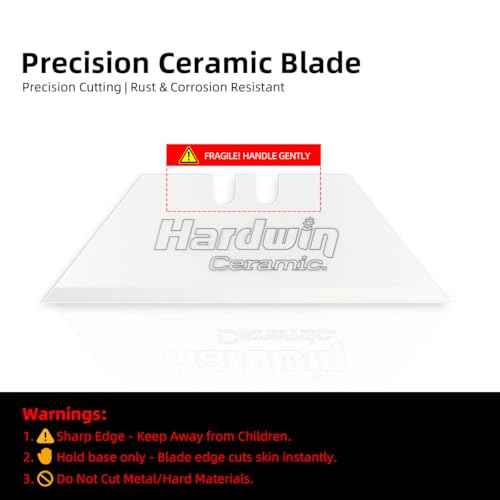 Zirconia Ceramic Blades - 5Pack Replacement Utility Blades for Utility Knives, Ceramic Craft, Precision Box Cutter, Durable Craft Knife