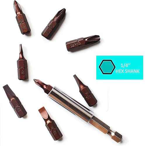 6-Pack25mm Jis Screwdriver Bit Set,Jis Phillips,With Magnetic Tip S2alloysteel Material,Vesselsuitable,Electric Drill Drills, Motorcycles, Cars, And Bicycle (PH1,PH2,PH3X2)