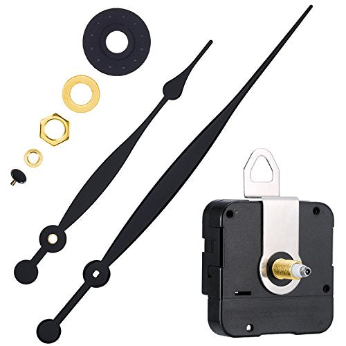 High Torque Quartz Clock Movement Replacement Kit with 20mm Shaft & Long Hands
