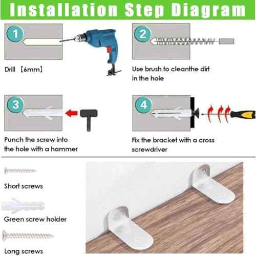 Furniture Anchors Small Aesthetic Earthquake Straps for Furniture Dresser Wall Anti-Tip Furniture Safety Anchor to Childproof and Babyproof Your Home Holds Up to 500 Pound 4pcs Bracket