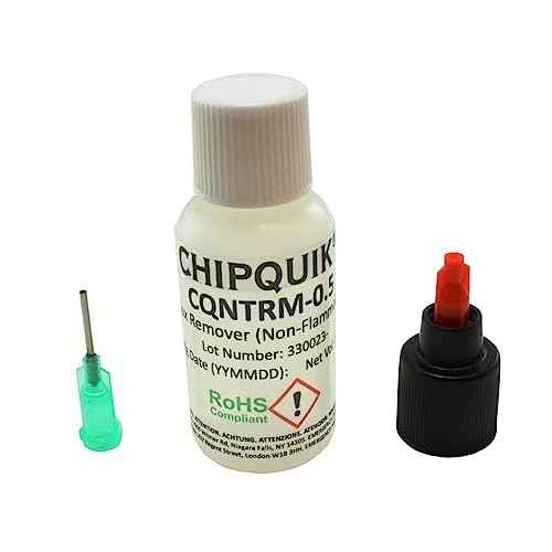 Chip Quik CQNTRM-0.5 Flux Remover (Non-Flammable) in 15ml (0.5oz) Squeeze Bottle w/tip