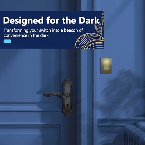 LIDER Gold Single Pole Light Switch 15A Frameless Decorator Style