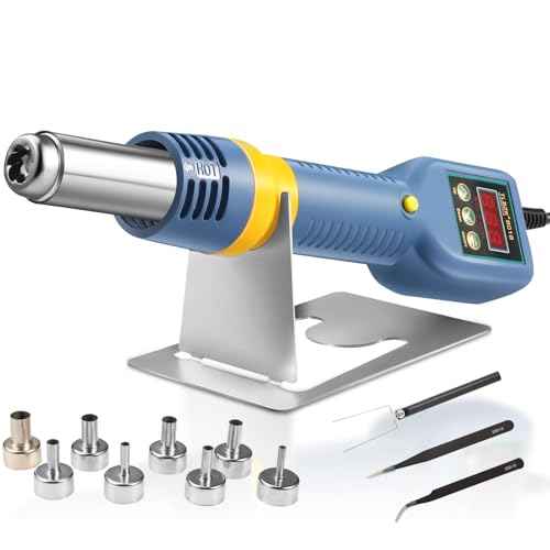 Hot Air Rework Station, 8018 Portable SMD Solder Station Heat Gun Digital Temperature Display with Nozzles Tweezers, ¡ÆC/¡ÆF Conversion