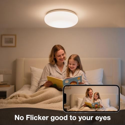 Ledytech 4 Inch White LED Retrofit Light Kit for Ceiling Fans 18W 6000K 2200LM Dimmable ETL