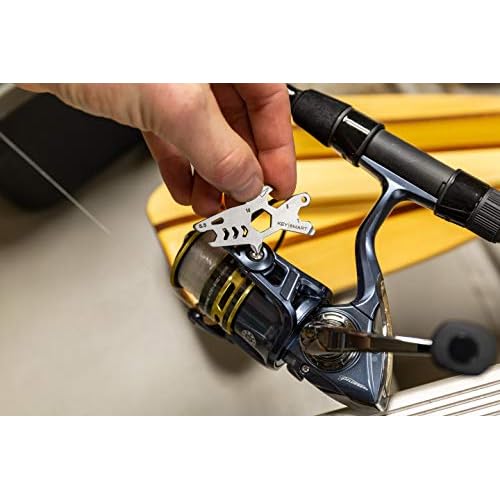 KeySmart AllTul Shark - 4-in-1 Everyday Carry Multi-Purpose Keychain Multitool with Bottle Opener, Wrench, Philips Head, and Flat Head Ideal Utility Tool for Camping, Fishing Etc.