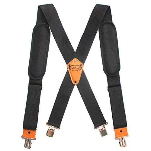 MELOTOUGH Tool Belt Suspenders Work Belt Suspenders for Heavy Duty Work Movable shoulder Padded Suspenders for Tool Belt (Black),Father Day Deal,Father Day Gift,Father Day Deal