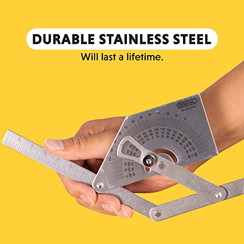 General Tools Stainless Steel Protractor & Angle Finder 0–180°