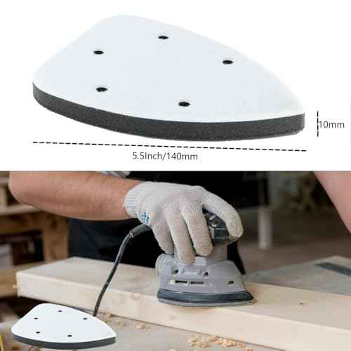2pcs Mouse Detail Sanding Interface Pad 140mm*90mm 5 Holes Foam Interface Mouse Sander Sandpaper Backing Pad