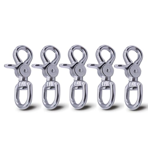 Frclona 5PCS Heavy Duty Stainless Steel Lobster Clasp Trigger Snap Hooks for Bags & Pet Leashes