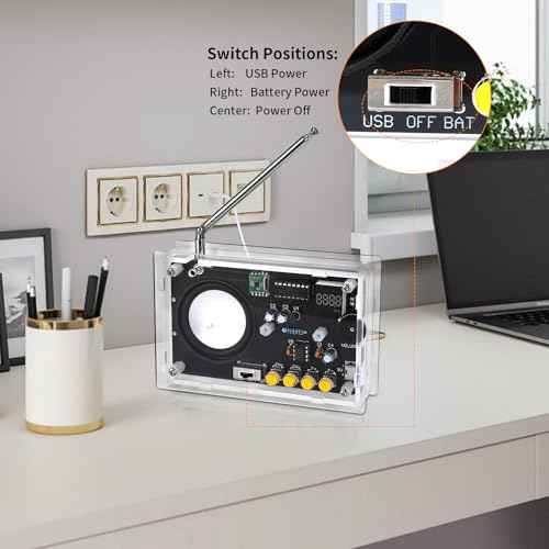 Soldering Practice Kit, DIY Soldering Kit with 2" Speaker, USB/Battery Power, Clear Acrylic Case & Step-by-Step Guide