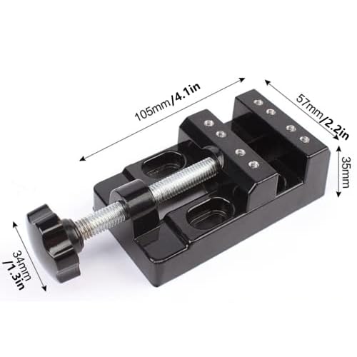 Mini Bench Clamp Flat Table Vice Adjustable Drill Press Vice for DIY Jewelry Walnut Nuclear Drilling Carving Watch Repair Tool