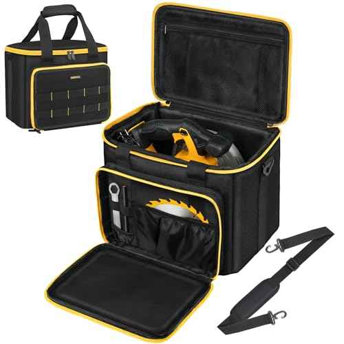 Tool Bag Compatible with DEWALT DCS565B/DCS391B, Makita XSS02Z, Milwaukee M18 Saw - Tool Storage Case with Battery Compartment & Blade Organizer, Heavy Duty Portable Design (Case Only)