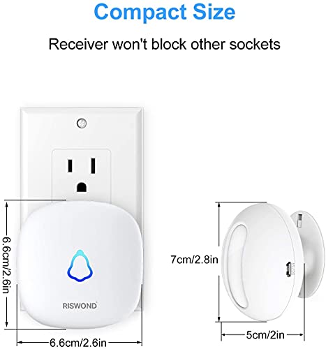 Wireless Motion Sensor Door Chime with Receiver & Sensor - Indoor Alarm & Entry Alert