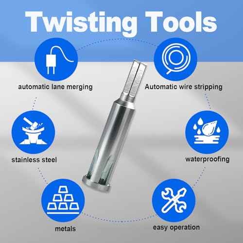 2 Pack Wire Twisting Tool, Electric Wire Twister, Hex Twisting, Wire Nut Twister for Drill, Electrician Tools Wire Nut Twister Hand, Wire Twister Tool for Impact Drill