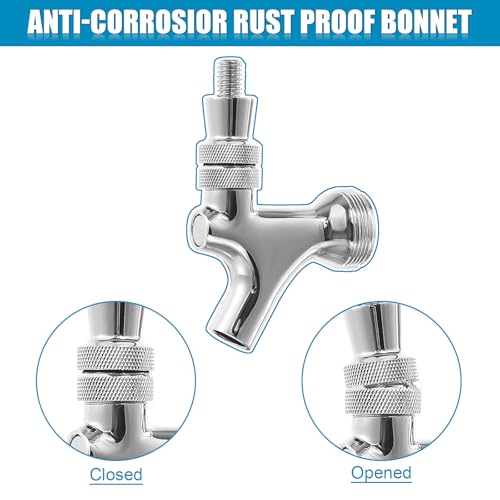 Hilangsan 2Pcs Beer Faucet Keg Tap with Lever Handle – Chrome 3/8" Thread