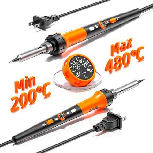 Soldering Iron Premium Kit, 60W Soldering Gun with Ceramic Heater, 12-in-1 Soldering Tool, Adjustable Temperature 200 to 450¡ÆC, Includes Soldering Iron Tip, Solder Wire, Pump and Paste