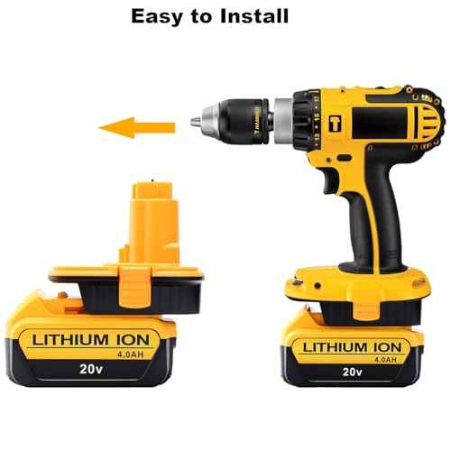 DM18D Adapter Compatible with Dewalt 18V Tools, Compatible with Dewalt 18v to 20v Adapter & Compatible with Mil-Waukee M-18 Lithium Battery to Replace 18V XRP NiCad Batteries DC9096