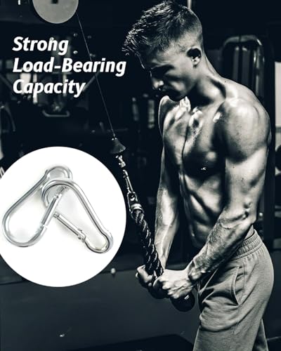 One Size Small Stainless Steel Carabiner Clips 30pcs Heavy Duty Locking Snap Hooks