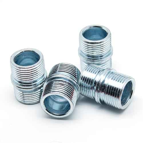 Surf turtle Metal Rack Connector 4pcs 1Inch/ 25.4mm Diameter Connectors for Coarse Thread 0.047"/1.2mm Thick wire shelving poles,Post Extension Kit for Wire Storage Shelves Metal Rack