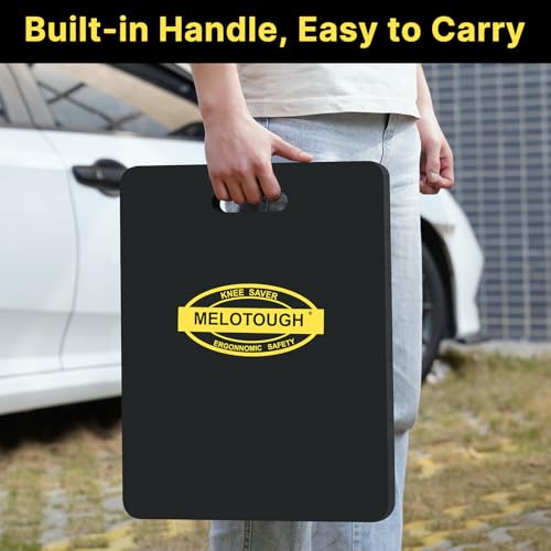 MELOTOUGH Kneeling Pad for Work Portable 1.1" Thick NBR Foam Kneeling Pads for Mechanics, Plumbers, Electricians & Gardening (Black)