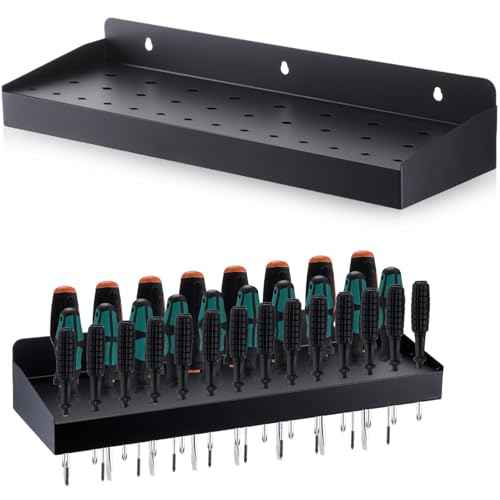 Screwdriver Organizer Metal Hammer Holder Plier Wall Mount Tool Organizer, Tool Storage Rack for Workshop, Home (Screwdriver)