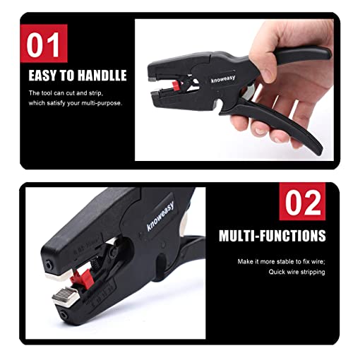 knoweasy D3 Wire Stripper Tool for 7-32 AWG Cables with Cutter, 2-in-1 Electronic and Automotive Wire Tool