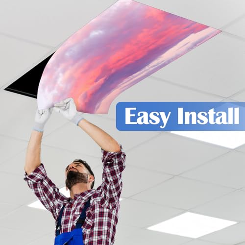 Sunset Magnetic Fluorescent Light Covers - Pack of 6 for Ceiling Fixtures