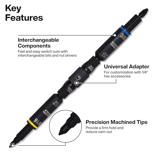 Klein Tools 32500HD 11-in-1 Impact Multi-Bit Screwdriver & Nut Driver