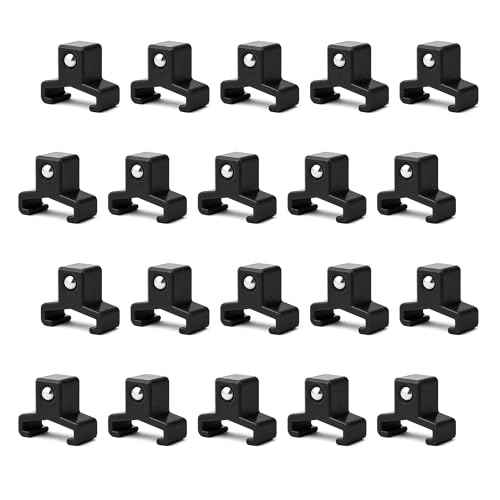 ALOANES 20 Pcs 3/8 inch Drive Clips for ABS Socket Rails Organizer- Aloanes ABS Plastic Rail Organizer Replacement Clips (Black)